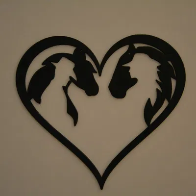 Mẫu mô hình trái tim lồng hình ngựa in 3D trang trí nghệ thuật