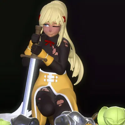 Mô hình 3D in miễn phí nhân vật Darkness trong Konosuba