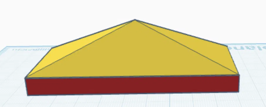 Mô hình mái nhà 3D (Roof) đơn giản dùng cho sa bàn và kiến trúc - Image 1