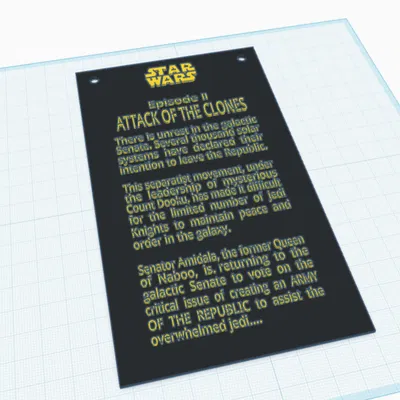 Bảng treo trang trí Star Wars Episode II: Attack of the Clones