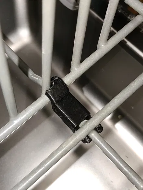 Kẹp nhựa thay thế giàn đĩa máy rửa bát Bosch 00611472 in 3D - Image 4