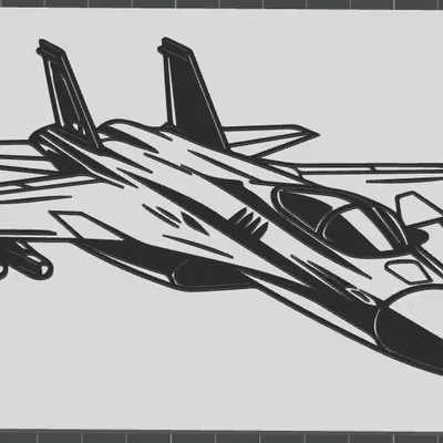 Mô hình trang trí tường máy bay chiến đấu Generic Jet 4 (STL)