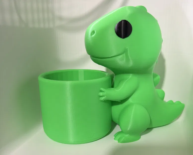 Ống cắm bút 3D hình khủng long chibi đáng yêu cho bàn làm việc - Image 1