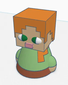 Mô hình Mini Alex Minecraft 3D - Đồ trang trí độc đáo dễ in - Image 1