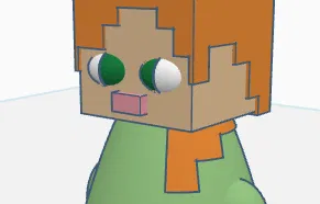 Mô hình Mini Alex Minecraft 3D - Đồ trang trí độc đáo dễ in - Image 3