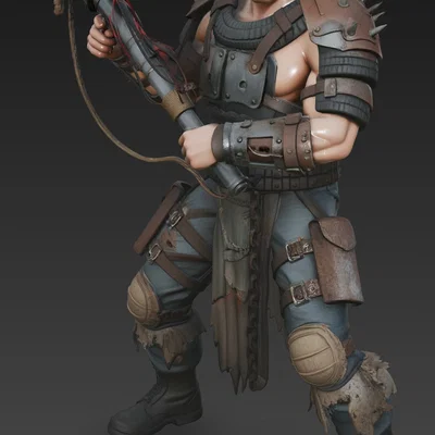 Mô hình 3D chiến binh Mad Max Warrior 10 cực ngầu