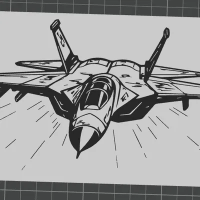 Mô hình trang trí tường máy bay phản lực 2D (Jet Wall Art)