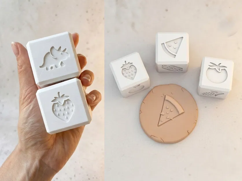 Bộ Khuôn Dập Khối Thông Minh | Chủ đề Đồ ăn và Khủng long | SET 2 - Image 1