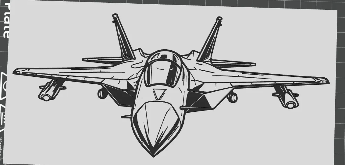 Mô hình trang trí tường máy bay chiến đấu Jet 3D nghệ thuật - Image 1