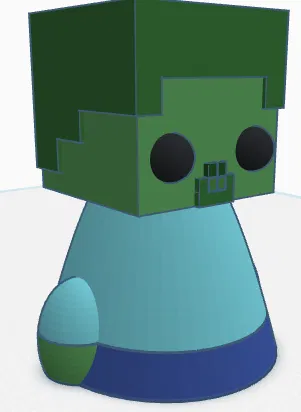 Mô hình Mini Zombie từ Minecraft - File in 3D cực đáng yêu - Image 2