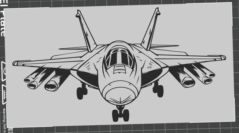 Mô hình tranh treo tường máy bay chiến đấu (Generic Jet 7 Wall art) - Image 1