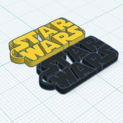 Móc khóa logo Star Wars thiết kế in 3D độc đáo