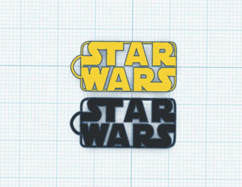 Móc khóa logo Star Wars thiết kế in 3D độc đáo - Image 2