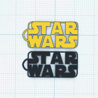 Móc khóa logo Star Wars thiết kế in 3D độc đáo