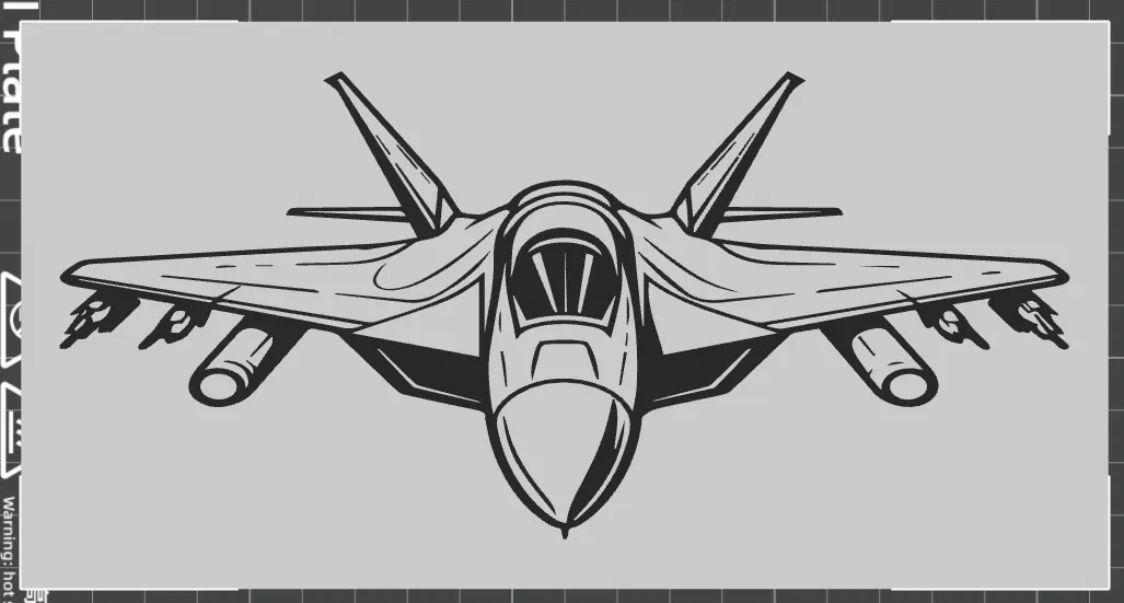 Mô hình trang trí tường máy bay chiến đấu Generic Jet 8 ấn tượng - Image 1