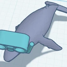 Mô hình chú cá voi đeo mặt nạ lặn (Snorkeling Whale) dễ thương