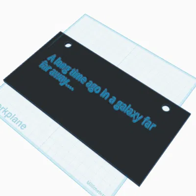 Bảng trang trí Star Wars 3D - A long time ago in a galaxy far away