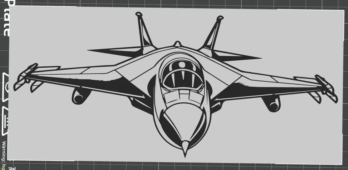 Mô hình tranh treo tường máy bay tiêm kích Jet 9 in 3D đẹp mắt - Image 1