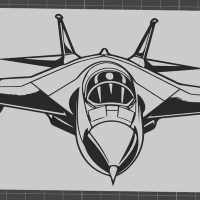 Mô hình tranh treo tường máy bay tiêm kích Jet 9 in 3D đẹp mắt