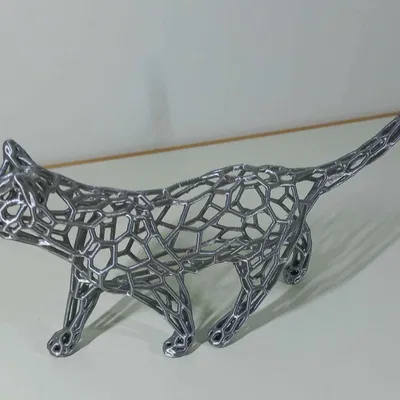 Mô hình mèo Voronoi 3D ấn tượng - Thiết kế nghệ thuật trang trí