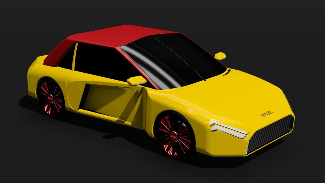 CL1M06 - Mẫu Xe Coupe Concept Retro-Futuristic Phối Hai Màu - Image 1