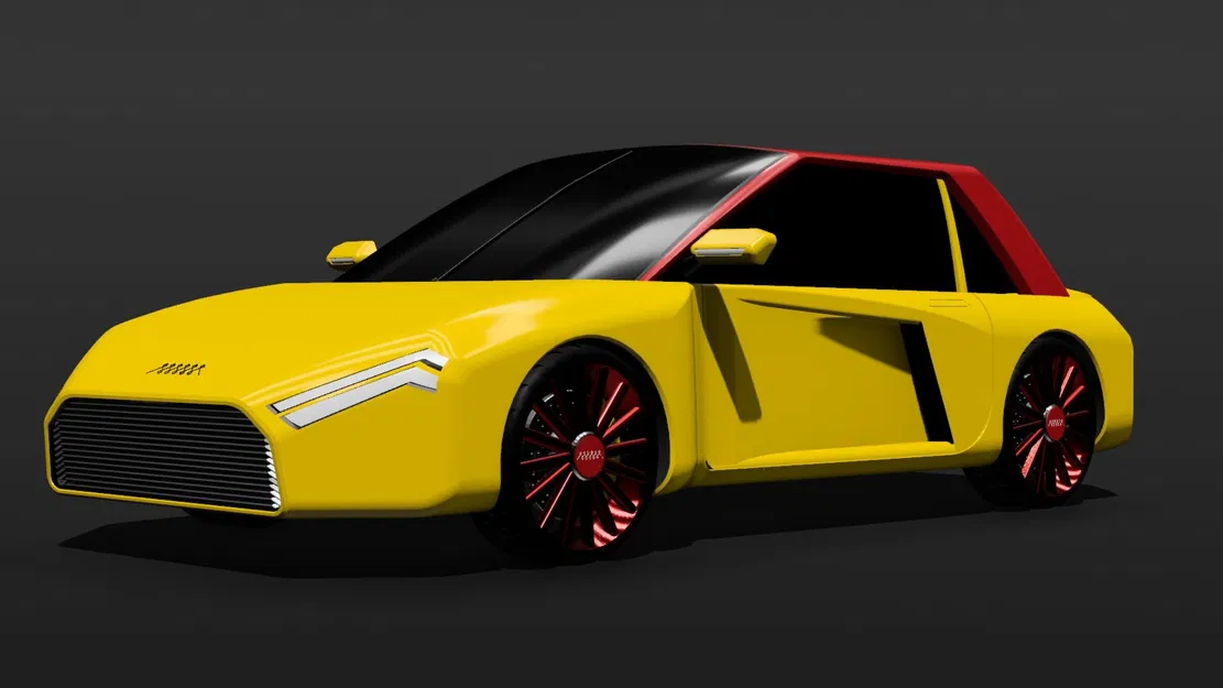 CL1M06 - Mẫu Xe Coupe Concept Retro-Futuristic Phối Hai Màu - Image 3