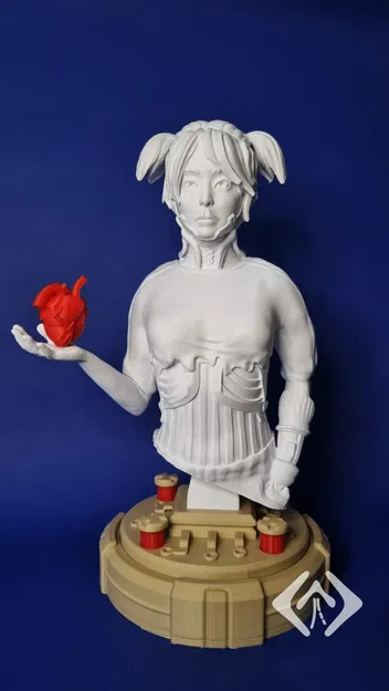 System Override Heart Engaged - Tượng bán thân phong cách Cyberpunk - Image 2