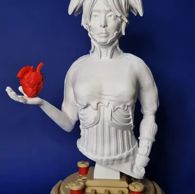 System Override Heart Engaged - Tượng bán thân phong cách Cyberpunk