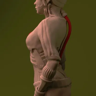 System Override Heart Engaged - Tượng bán thân phong cách Cyberpunk