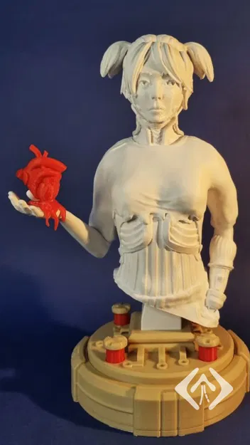 System Override Heart Engaged - Tượng bán thân phong cách Cyberpunk - Image 8