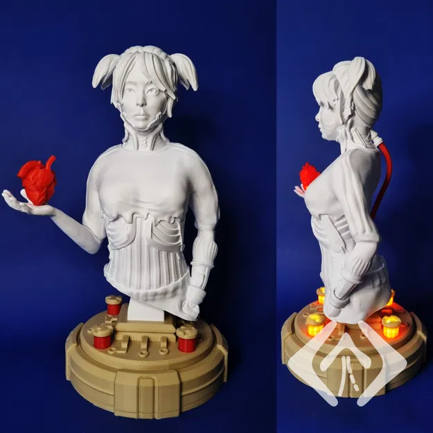 System Override Heart Engaged - Tượng bán thân phong cách Cyberpunk - Image 10