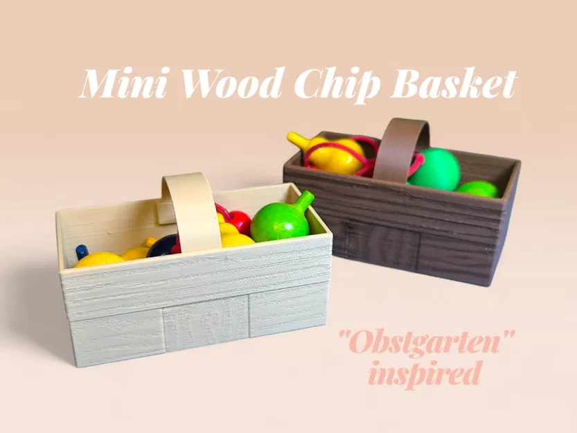 Giỏ Đựng Mini Giả Gỗ (Mini Wood Chip Basket) - Image 1