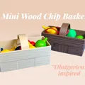 Giỏ Đựng Mini Giả Gỗ (Mini Wood Chip Basket) - Thumbnail 1