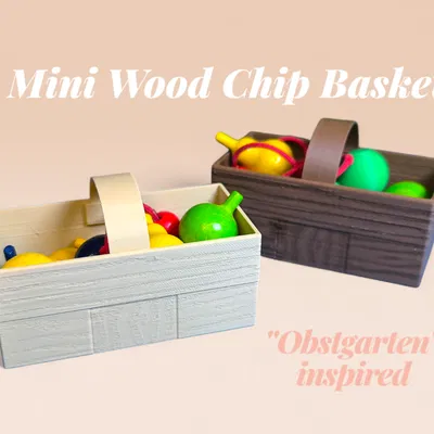 Giỏ Đựng Mini Giả Gỗ (Mini Wood Chip Basket)