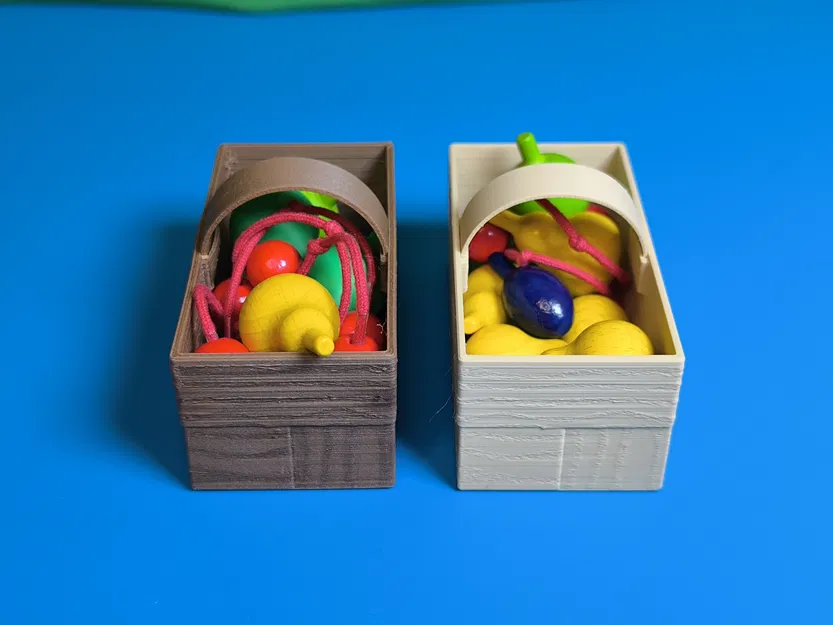 Giỏ Đựng Mini Giả Gỗ (Mini Wood Chip Basket) - Image 3