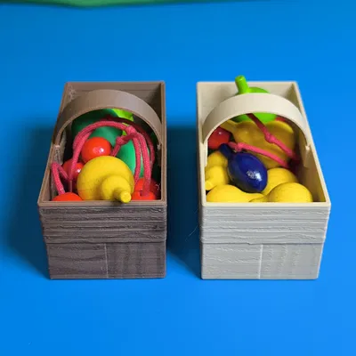 Giỏ Đựng Mini Giả Gỗ (Mini Wood Chip Basket)