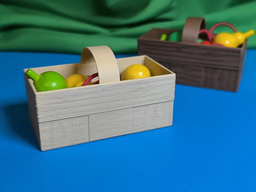 Giỏ Đựng Mini Giả Gỗ (Mini Wood Chip Basket) - Image 4