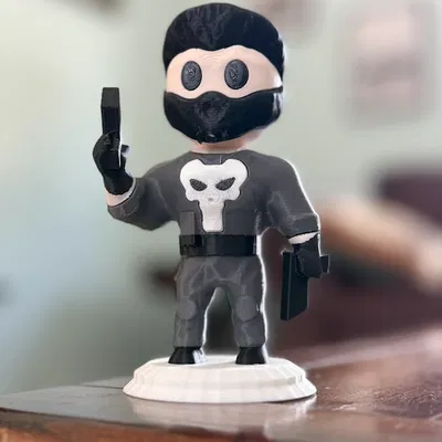 Mô hình 3D Punisher phong cách Chibi trong bộ sưu tập Marvel