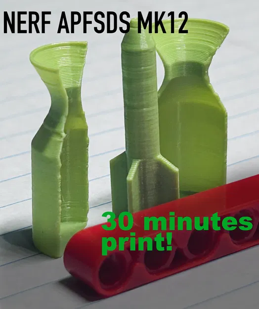 Đạn Mô Phỏng APFSDS Cho Súng Nerf - In Nhanh, Hiệu Suất Cao - Image 1