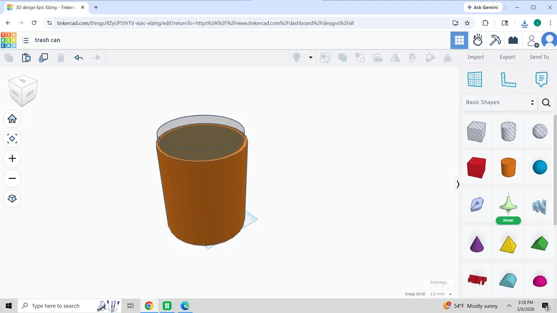 Mẫu thùng rác để bàn tối giản 3D - Thiết kế thực tế cho không gian làm việc - Image 2