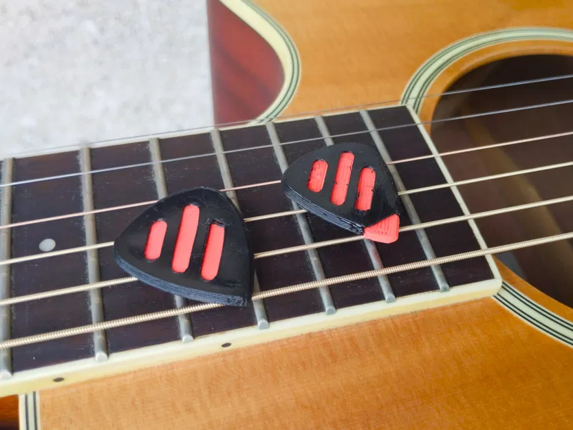 Phím gảy đàn Guitar in đa vật liệu (có tay cầm TPU) - Image 1