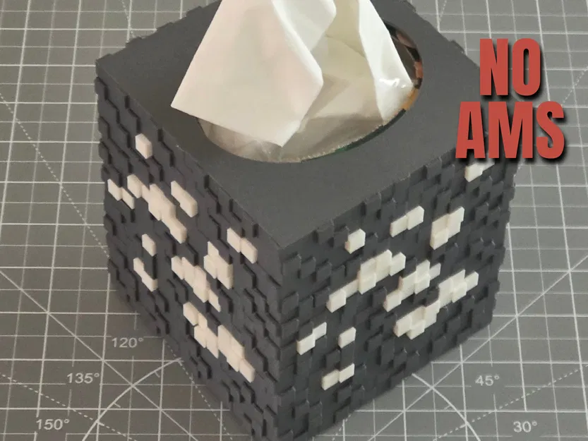 Vỏ Bọc Hộp Khăn Giấy Trang Trí, Dạng Khối (MC Diamond Ore) - Image 1