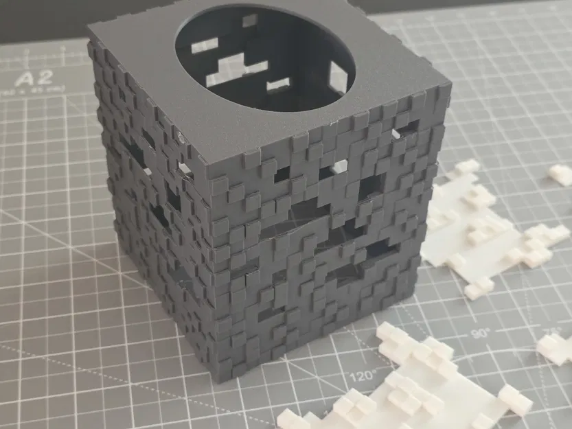 Vỏ Bọc Hộp Khăn Giấy Trang Trí, Dạng Khối (MC Diamond Ore) - Image 3