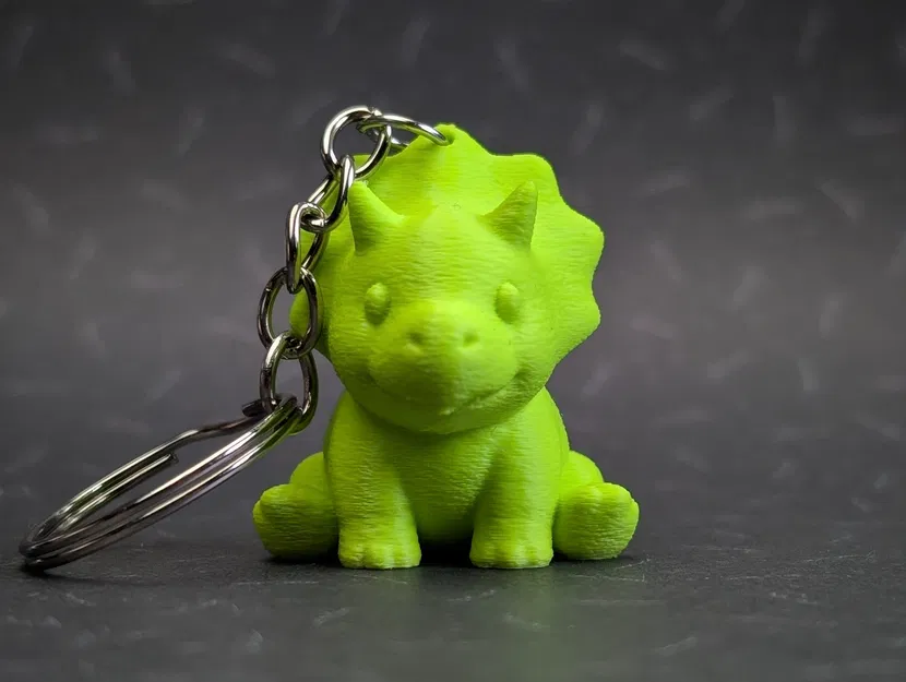 Mô hình Triceratops mini siêu đáng yêu + Móc khóa - Image 2