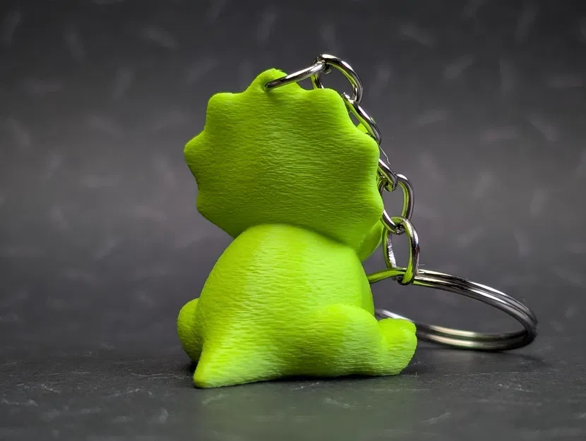 Mô hình Triceratops mini siêu đáng yêu + Móc khóa - Image 3