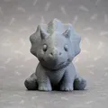 Mô hình Triceratops mini siêu đáng yêu + Móc khóa - Thumbnail 5