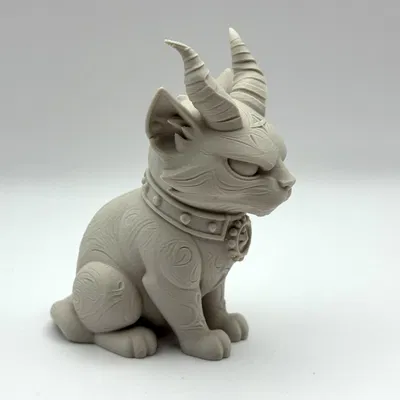 Mô hình mèo sừng phong cách Gothic (Gothic Horned Kitty)