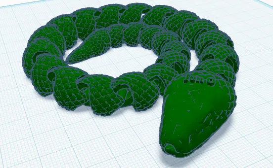 Mô hình rắn khớp nối (Articulated Snake) in 3D sống động - Image 1
