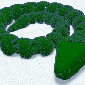 Mô hình rắn khớp nối (Articulated Snake) in 3D sống động