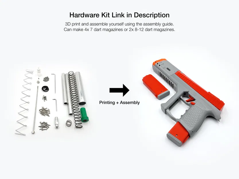 Zinc .50 - Súng ngắn bắn phi tiêu xốp công suất cao - Lên đến 250 FPS - Image 2
